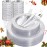 Ciaell 150PCS Clear Silver Plastic Plates - Silver Disposable Plates include 25Dinner Plate, 25Dessert Plate, 25Forks, 25Knives, 25Spoons, 25Cups for Weddings & Parties