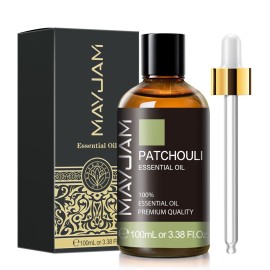 Patchouli Essential Oil, MAYJAM 3.38FL.OZ Essential Oils, Use with Aromatherapy Diffuser, During Yoga, Massage, Bath, Patchouli Oil for Skin
