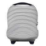 Yoofoss Nursing Cover Breastfeeding Scarf - Baby Car Seat Covers, Infant Stroller Cover, Strechy Carseat Canopy for Boys and Girls (Black Stripe)