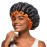 mikimini Black Shower Cap, Double Layers Waterproof Bathing Hair Cap with Reusable Soft Comfortable PEVA Lining, Cute, Non-fading & Stretchy Shower Hat Medium (Pack of 1) Black + Orange