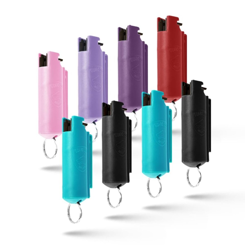 Guard Dog Security Quick Action Pepper Spray Self Defense Keychain, Maximum Strength 1.44 MC, OC Spray, 16-Foot Range, Twist-Lock Safety, Belt Clip for Easy Carry for Women and Men, Made in USA