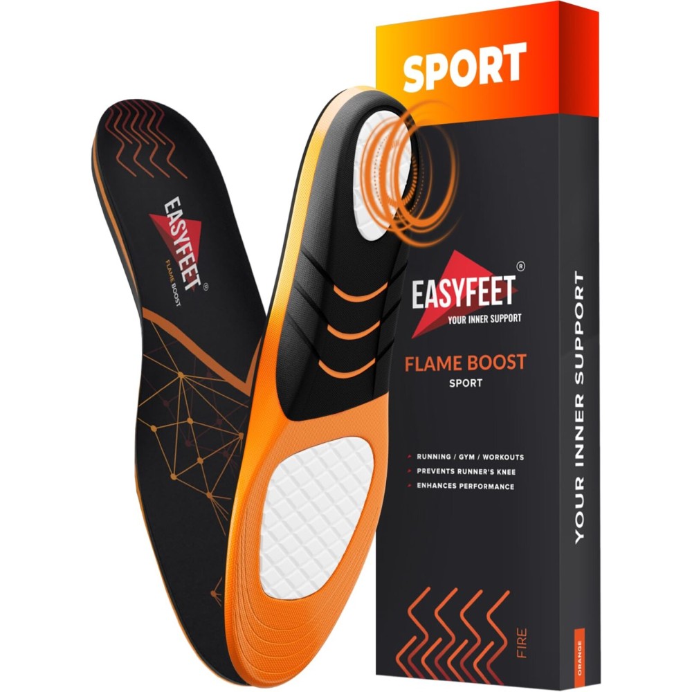 Running Athletic Shoe Insoles Men Women - Sport Insole - Shock Absorption Inserts - Walking Hiking Hockey Tennis Basketball - Orthotic Comfort Cushions Inserts Sneakers