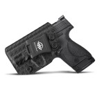 M&P Shield 9mm Holster, Carbon Fiber Kydex Holster IWB for Smith & Wesson M&P Shield 9mm .40 3.1 Barrel S&W Pistol - Inside Waistband Holster M&P Shield 9mm 40 Accessories - Black, Left