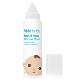 Frida Baby NoseFrida Saline Mist Spray, Baby Saline Nasal Spray Decongestant for Allergy Relief and Congestion Relief to Soften Nasal Passages, 3.4 fl.oz.