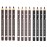 Go Ho 12 PCS Eyebrow Eyeliner Pencils,Black Brown Dark Brown Sweatproof Eye Brow Pencil,Long-lasting Eyeliner Makeup Brow Tint Sticks, 3 Colors Easy to ColorBlack+ Brown+Dark Brown