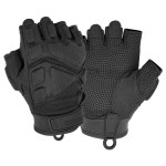 Seibertron Patented S.O.L.A.G 2.0 Half Finger Gloves - Cycling and Motorcycle Gloves with Water Resistant and Impact Protection Features Black S