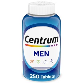 Centrum Multivitamin for Men, Multivitamin/Multimineral Supplement with Vitamin D3, B Vitamins and Antioxidants, Gluten Free, Non-GMO Ingredients - 250 Count