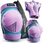 SKATEWIZ Knee and Elbow Pads Adult - Skating Protective Gear Adult, - Smash - Size L Blue Purple - Skateboard Pads, Roller Skates, Inline Skate - Ice Skates Women