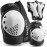 SKATEWIZ Knee and Elbow Pads Adult - Skating Protective Gear Adult, - Smash - Size L/XL Black White - Skateboard Pads, Roller Skates, Inline Skate - Ice Skates Women