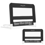 Dream On Me Mesh Security Bed Rail - Toddler Safety Guard with Breathable mesh, Reinforced Anchor System, Lightweight, Portable, fits Adult Twin-Size beds, Black