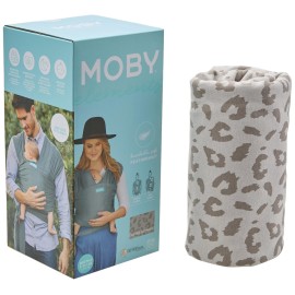 Moby Baby Wrap Carrier Element for Newborns to Toddlers (8-33lbs), Infant Sling Carrier, Ultra Lightweight & Hands Free Design, Adjustable for All Body Types (Dusted Leopard)