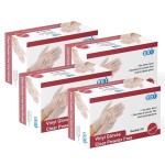 EDI Disposable Vinyl Gloves (Clear) - Powder-Free, Latex-Free (400, Small)