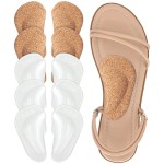 Dr.Foot Plantar Fasciitis Arch Support Shoe Insoles 5 Pairs, Thicken Gel Arch Pads for Flat Feet - Self-Adhesive Arch Cushions Inserts for Men and Women