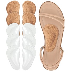 Dr.Foot Plantar Fasciitis Arch Support Shoe Insoles 5 Pairs, Thicken Gel Arch Pads for Flat Feet - Self-Adhesive Arch Cushions Inserts for Men and Women