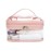 Double Layer Clear Cosmetic Bag Makeup Bag, Waterproof Travel Toiletry Bag, Transparent PVC Hair & Nail Accessories Pouch Beach Bag Organizer (Pink)