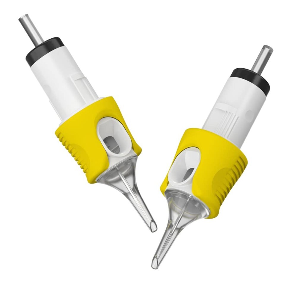 Hawink 9RL Tattoo Needles Cartridge 12 Standard 9 Round Liner X-Taper 16PCS with Membrane Professional Disposable Finger Ledge Cartridges EN05S-FG-16-1209RL