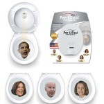 Pee-Litical Targets, Motion Activated Toilet Target Light with Images of Barack Obama | Joe Biden | Kamala Harris | Nancy Pelosi