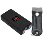 FIGHTSENSE Self-Defense Kit 1/2oz Pepper Spray & Mini Stun Gun for Men & Women,25 Burst,12 Foot Range,1.60 C Painful Charge,LED Flashlight,Safety Switch (Black)