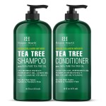 Botanic Hearth Vegan Collagen Infused Tea Tree Shampoo and Conditioner Set, 16 fl oz each - Sulfate Free, Paraben Free - For Itchy and Dry Scalp - Men and Women