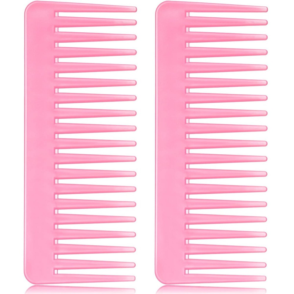 Patelai Wide Tooth Comb Large Hair Detangling Comb for Curly, Wet Dry Hair, No Handle Detangler Accessories(Pink)