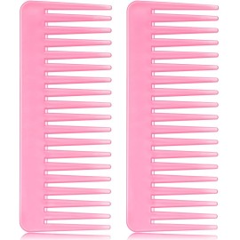 Patelai Wide Tooth Comb Large Hair Detangling Comb for Curly, Wet Dry Hair, No Handle Detangler Accessories(Pink)