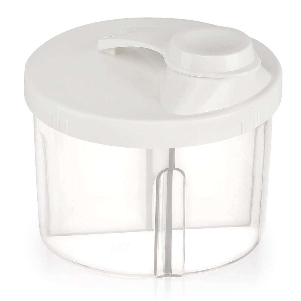 Accmor Baby Formula Dispenser On The Go, Non-Spill Rotating Four-Compartment Formula Container to Go, Milk Powder Kids Snack Container for Infant Toddler Travel Outdoor, White