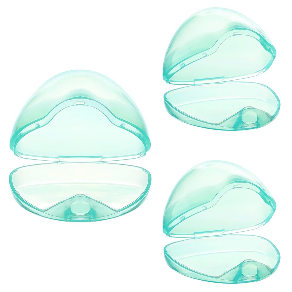 Accmor Pacifier Case, Pacifier Holder Case, Pacifier Container for Travel, BPA Free,Transparent Green, 3 Pack