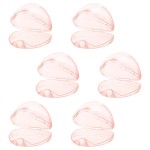 Accmor Pacifier Case, Pacifier Holder Case, Pacifier Container for Travel, BPA Free,Transparent Pink, 6 Pack