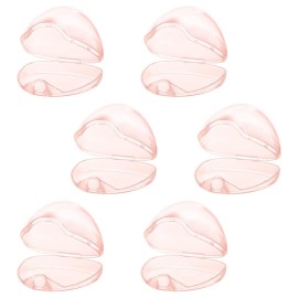 Accmor Pacifier Case, Pacifier Holder Case, Pacifier Container for Travel, BPA Free,Transparent Pink, 6 Pack