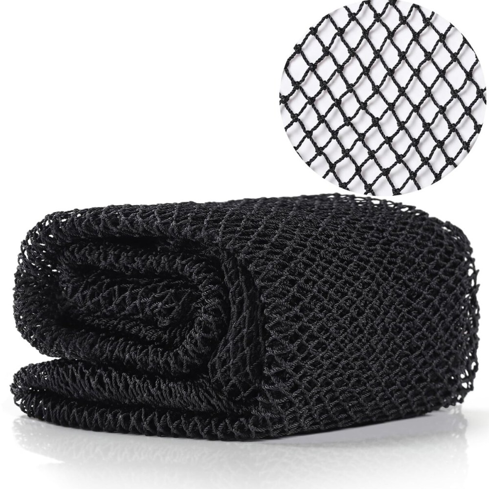 African Net Long Bath Net Sponge,JASSINS Bathing Body Exfoliating Shower Body Back Scrubber Skin Smoother,Stretch Length to 66 INCH (Black)