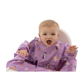 BIBaDO - Long Sleeve Baby Bibs - Babies & Toddlers 6-36 Months - Coverall Baby Led Weaning Bib - Easy Wipe, Soft & Waterproof