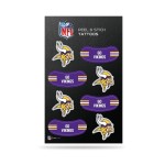 Rico Industries NFL Minnesota Vikings Peel and Stick Tattoos Small