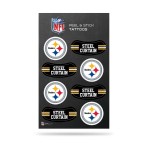 Rico Industries NFL Football Pittsburgh Steelers Peel & Stick Temporary Tattoos - Eye Black - Game Day Approved!