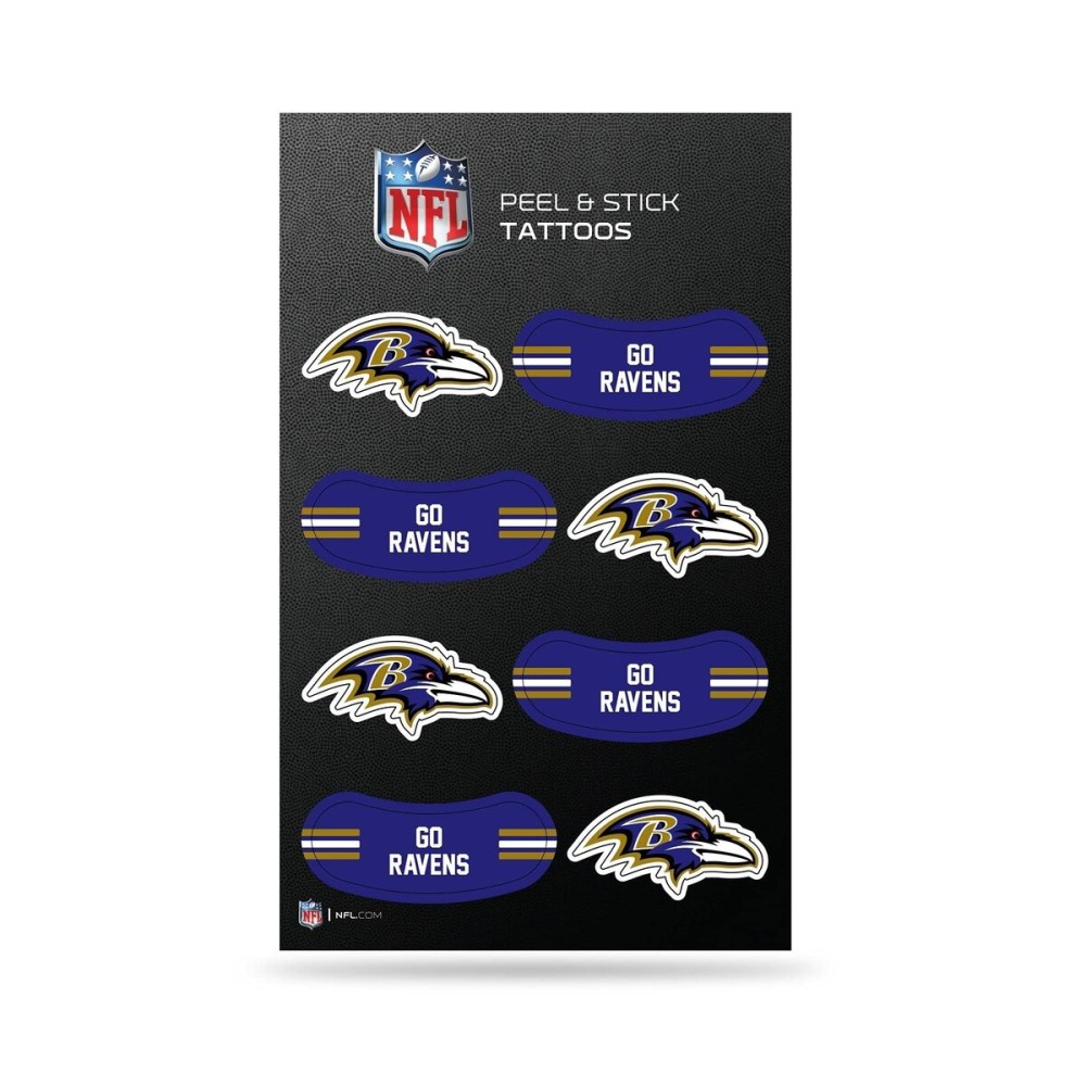 Rico Industries NFL Baltimore Ravens Peel and Stick Tattoos