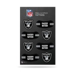 Rico Industries NFL Football Las Vegas Raiders Peel & Stick Temporary Tattoos - Eye Black - Game Day Approved!
