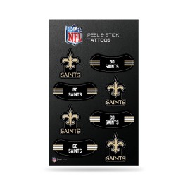 Rico Industries NFL New Orleans Saints Peel and Stick Tattoos Small