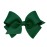 Wee Ones Girls\' Plain Wrap Classic Grosgrain Hair Bows on a WeeStay No-Slip Hair Clip, Handmade, Small, Forest Green