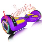 SIMATE Hoverboard, Bluetooth All Terrain Hover Boards with LED Lights and APP Control, Gifts for Kids Adults Girls Boys, for All Ages
