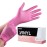 OKIAAS Black/Pink Vinyl Gloves Disposable Latex Free, Food Safe, Powder Free, 5 Mil Thickened for Cooking, Cleaning, Food Prep, Baking, Hair Dye, Tattoo, Large, 100 Count