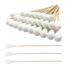 6 Inch Long Cotton Swabs (Large Size) 600pcs for Pets, Gun Cleaning or Makeup