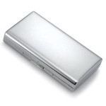 Cigarette Case Victorian Style Metal Holder for Regular, King and 100\'s Size Pocket Protective Security Wallet (PLN-S100, Silver)