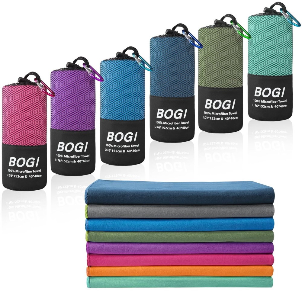 BOGI Microfiber Travel Sports Towel-Quick Dry Travel Towel,Soft Lightweight Absorbent Compact Sports Towel for Camping Gym Beach Bath Yoga Swimming Backpacking (M:40\'\'x20\'\'-Mint)