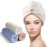 YFONG 3 Pack Microfiber Hair Towel Wrap for Women Girls, Super Absorbent Turban Towels for Drying Wet Hair, Anti Frizz Head Towels for Curly All Hair Style, Turbie Twist (Blue, Pink, White)