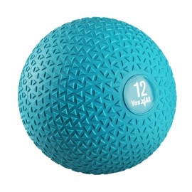 Yes4All Slam Balls, 10-40lb Weighted Ball Weight, Durable PVC Sand Filled Workout Dynamic Slam Ball for Strength Training, Triangle, Teal, 12lbs