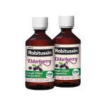 Robitussin Maximum Strength Elderberry Cough Plus Chest Congestion DM, Cough Suppressant for Adults, Providing Non Drowsy Liquid Cough and Chest Congestion Relief - 2x8 Fl Oz