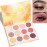 Yeweian Glitter Matte Orange Yellow Eyeshadow Palette, 12 Colors Shimmer High Pigmented Eyeshadow Makeup Palette Lasting Waterproof Brown Eyeshadow Palette for Girl Women