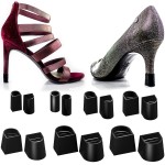 Heel Hunks Black H4 Heel Caps 12.5 x 13.5 mm | Heel Protectors Replacement Tip Caps for High Heel Shoes and Stiletto | Anti-Slip and for Grass - (5 Pairs)