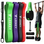 LEEKEY Resistance Bands, Exercise Bands with Handles,Pull Up Assist Bands - Band Set with Door Anchor - Bands for Working Out,Band for Men and Women Fitness Training,Home Workouts