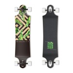 MINORITY Downhill Maple Longboard | 40-inch Drop Trough Deck | Made for Cruising Urban Commuting Ride (Tropical)