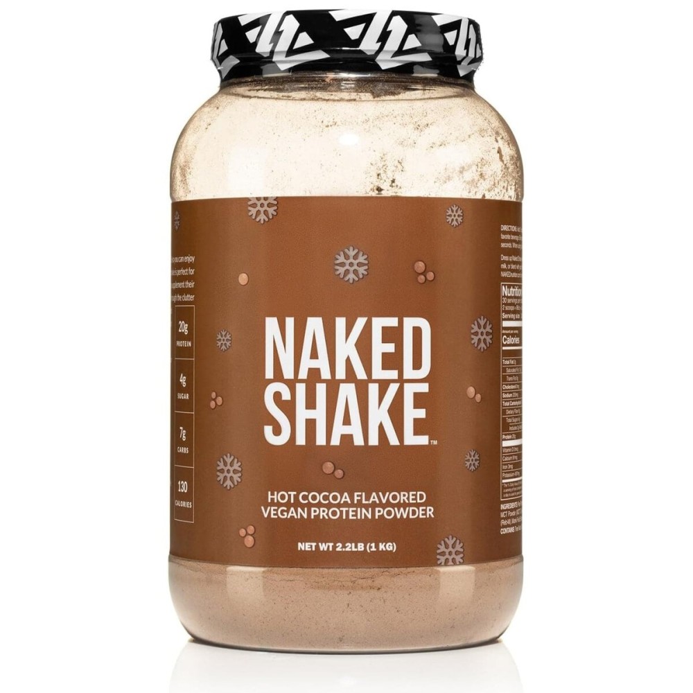 NAKED Shake - Hot Cocoa Protein Shake - Plant Based Protein Powder with Mct Oil - Gluten-Free, Soy-Free, No Gmos Or Artificial Sweeteners - 30 Servings